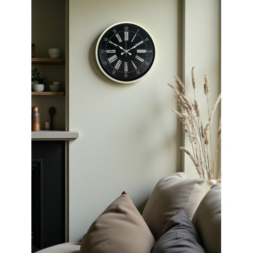 36 cm Krem Modern Duvar Saati