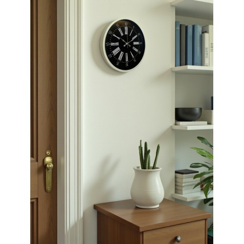 36 cm Krem Modern Duvar Saati