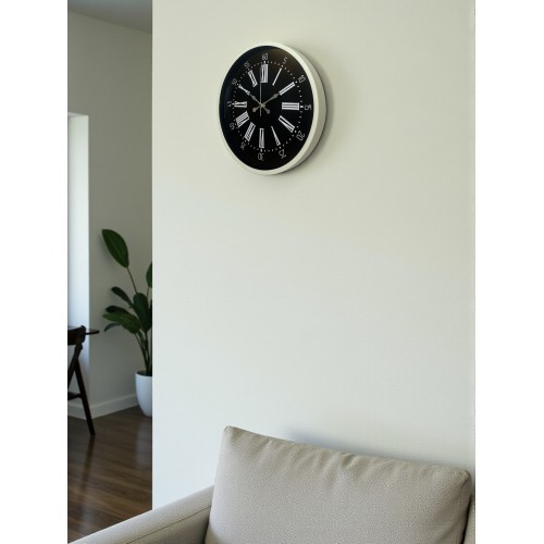 36 cm Krem Modern Duvar Saati