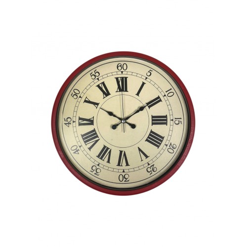 36 cm Kırmızı Retro Duvar Saati