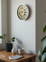 36 cm Beyaz Retro Dekoratif Duvar Saati