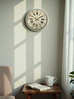 36 cm Krem Retro Tasarım Duvar Saati