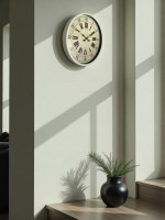 36 cm Krem Retro Tasarım Duvar Saati