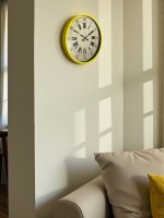 36 cm Sarı Retro Duvar Saati