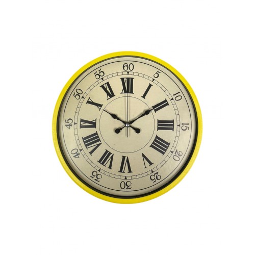 36 cm Sarı Retro Duvar Saati