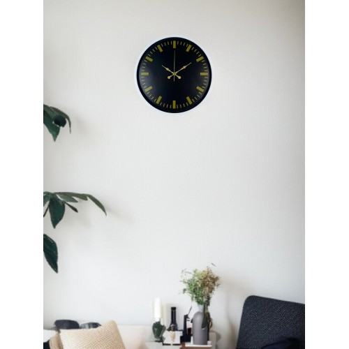 36 cm Dekoratif Duvar Saati – Standart Altın Rakamlı