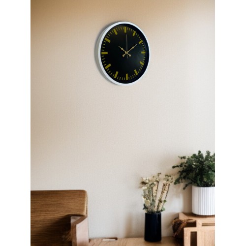 36 cm Dekoratif Duvar Saati – Standart Altın Rakamlı