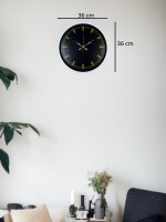 36 cm Dekoratif Duvar Saati – Standart Altın Rakamlı