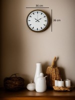 36 cm Kahverengi Dekoratif Şık Duvar Saati