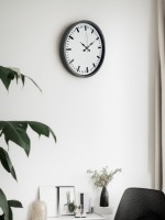 36 cm Gri Sade Dekoratif Duvar Saati