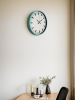 36 cm Turkuaz Sade Şık Duvar Saati