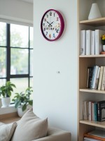 36 cm Pembe Çocuk Odası Duvar Saati – Çocuk Odası Renkli Rakamlı (PP-3693P)