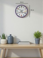 36 cm Mor Çocuk Odası Duvar Saati – Çocuk Odası Renkli Rakamlı (PP-3693Z)