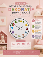 36 cm Çocuk Odası Dekoratif Duvar Saati