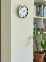 36 cm Krem Çocuk Odası Duvar Saati – Çocuk Odası Renkli Rakamlı (PP-3694X)