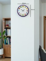 36 cm Mor Çocuk Odası Duvar Saati – Çocuk Odası Renkli Rakamlı (PP-3694Z)