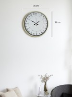 36 cm Krem 24 Saat Göstergeli Duvar Saati