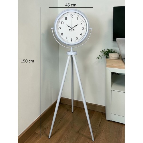 Elegance Beyaz Tripod Ayaklı Saat