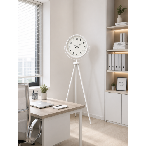 Elegance Beyaz Tripod Ayaklı Saat