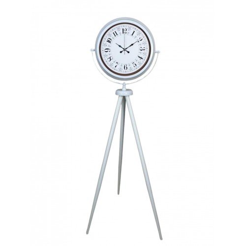 Klasik Rakamlı Beyaz Tripod Ayaklı Saat