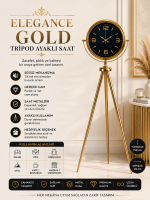 Elegance Tripod Gold Ayaklı Saat