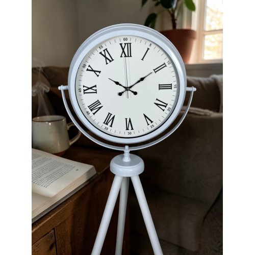 Platin Classic White Roma Tripod Ayaklı Saat