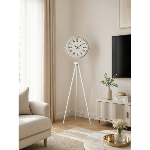 Platin Classic White Roma Tripod Ayaklı Saat