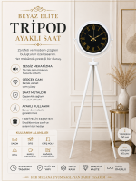 Beyaz Elite Tripod Ayaklı Saat