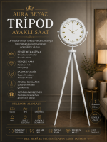 Aura Beyaz Tripod Ayaklı Saat