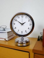 Noble Time 25 x 20 cm Metal Krom Masa Saati – Klasik Seri