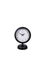 Pure Black 25 x 20 cm Metal Modern Masa Saati