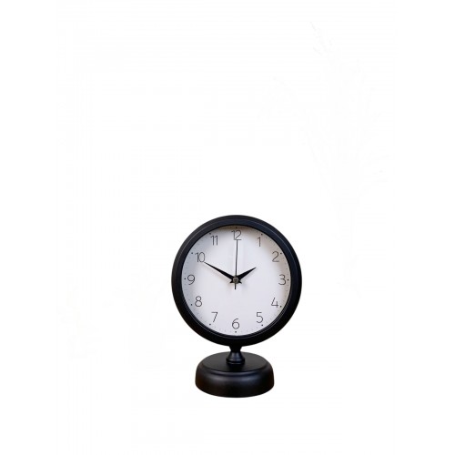 Pure Black 25 x 20 cm Metal Modern Masa Saati