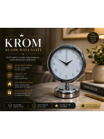 Krom 25 x 20 cm Metal Standart Masa Saati