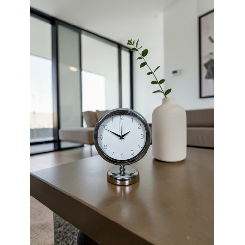 Krom 25 x 20 cm Metal Standart Masa Saati
