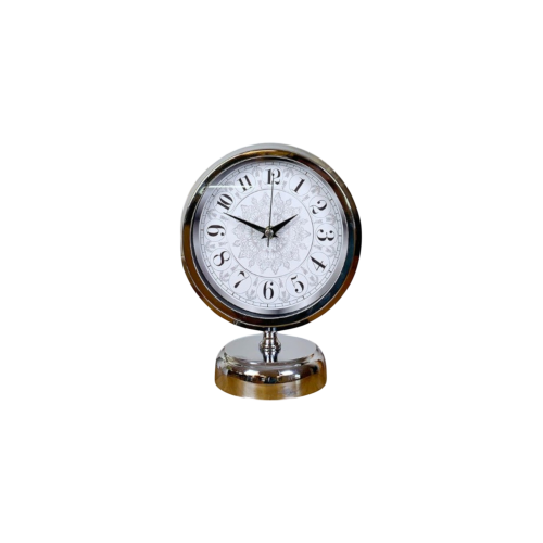 Pure Elegance 25 x 20 cm Metal Desenli Masa Saati