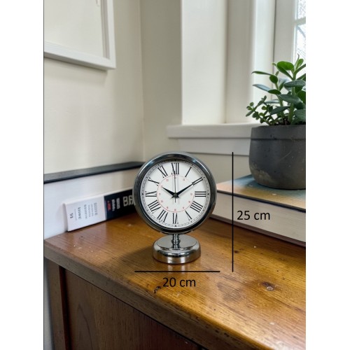 Royal Krom Roma Rakamlı 25 x 20 cm Metal Masa Saati