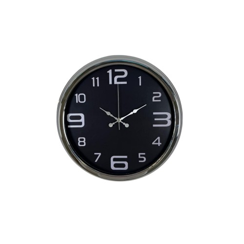 Krom Sade 40 cm Metal Duvar Saati