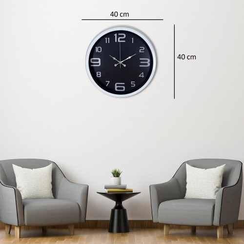 Beyaz 40 cm Metal Modern Duvar Saati