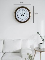 Eskitme Motifli 40 cm Metal Duvar Saati