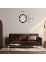 Antik Stil Eskitme 40 cm Metal Duvar Saati