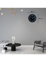 Midnight Black 40 cm Metal Duvar Saati