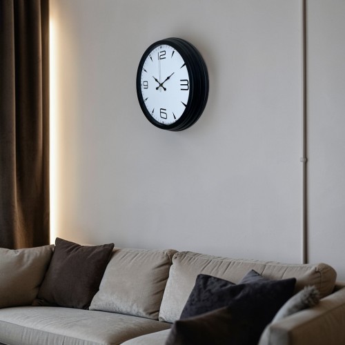 Precision Black 40 cm Metal Duvar Saati