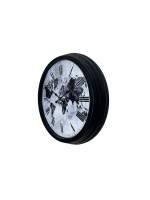 Worldline Black 40 cm Metal Duvar Saati