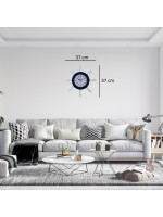 Lacivert Kavelalı Dümen Duvar Saati (PL-D3701V)