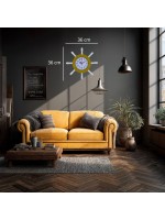 Sarı Modern Kavelalı Dümen Duvar Saati (PL-D3701Y)