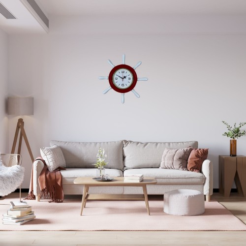 Kırmızı Kavelalı Dümen Duvar Saati (PL-D3708R)