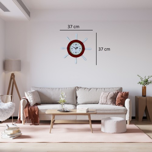 Kırmızı Kavelalı Dümen Duvar Saati (PL-D3708R)