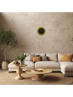 Sarı Modern Kavelalı Dümen Duvar Saati (PL-D3744Y)
