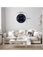Siyah Modern 36 cm Duvar Saati