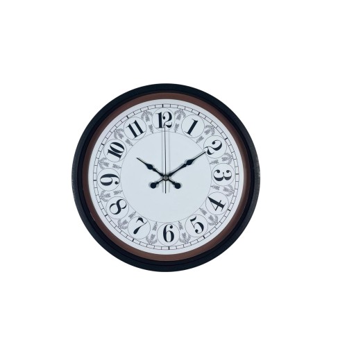 Siyah Motifli 36 cm Duvar Saati